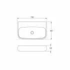 Lavabo sobre encimera o de cerámica de pared L 75cm hecho en Italia, Gais viadurini