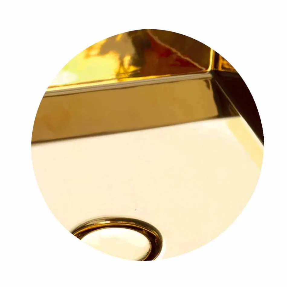 Lavabo sobre encimera o de cerámica de pared L 75cm hecho en Italia, Gais viadurini