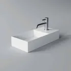 Lavabo rectangular sobre encimera de cerámica Made in Italy - Act viadurini