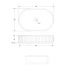Lavabo sobre encimera ovalado para baño fabricado en mármol blanco - Cunzite viadurini