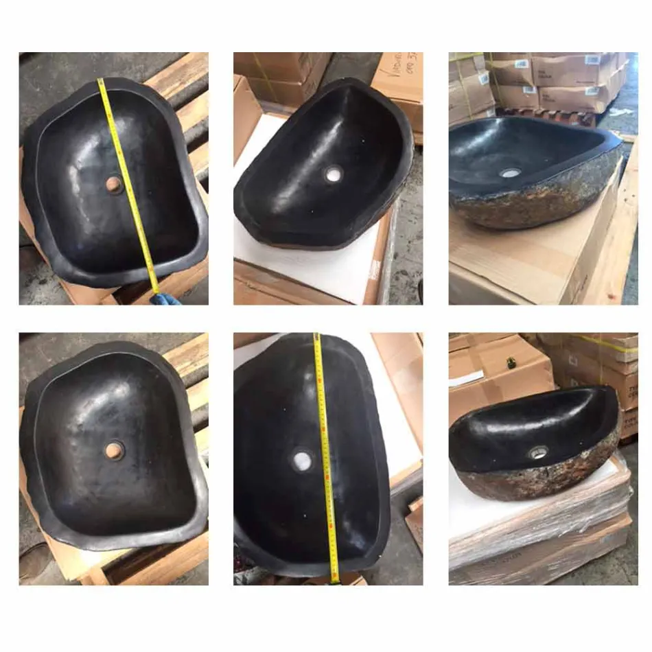 Encimera apoyo sola pieza en Hassan basalto viadurini