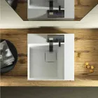 Lavabo cuadrado de diseño moderno hecho en Italia, Lavis viadurini