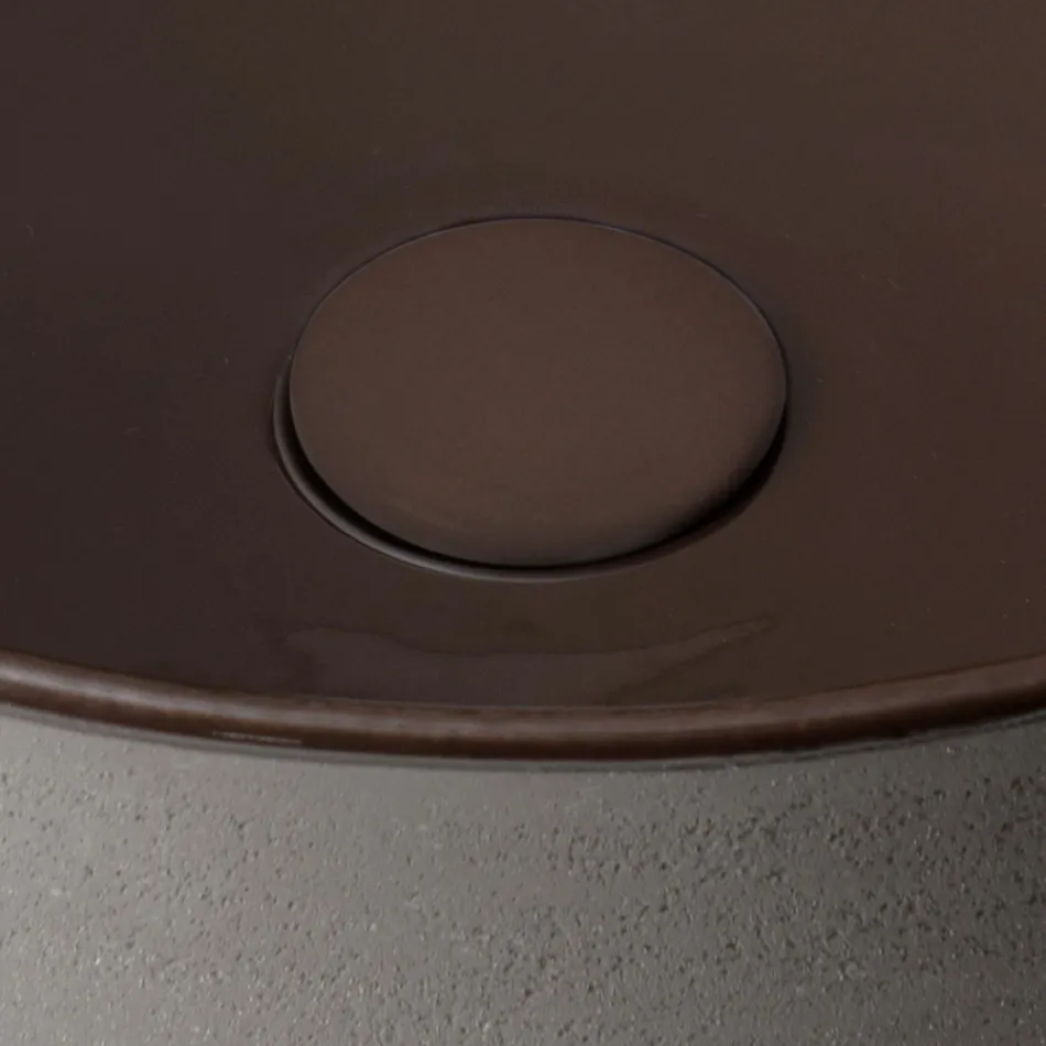 Lavabo sobre encimera de tierra natural en varios acabados - Balance viadurini