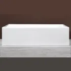 Lavabo rectangular de cerámica para encimera con diseño moderno - Papavero viadurini
