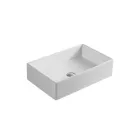 Lavabo rectangular de cerámica para encimera con diseño moderno - Papavero viadurini