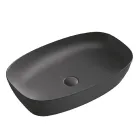 Lavabo rectangular de encimera Aster en cerámica negra mate y blanca. viadurini