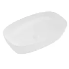 Lavabo rectangular de encimera Aster en cerámica negra mate y blanca. viadurini