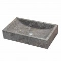 Lavabo rectangular, sobre encimera de mármol gris, Satun