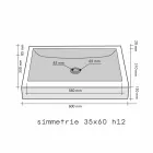 Soporte encimera rectangular Piedra Natural Negro Satun viadurini