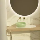 Lavabo sobre encimera redondo de cerámica coloreada Made in Italy - Bowl viadurini