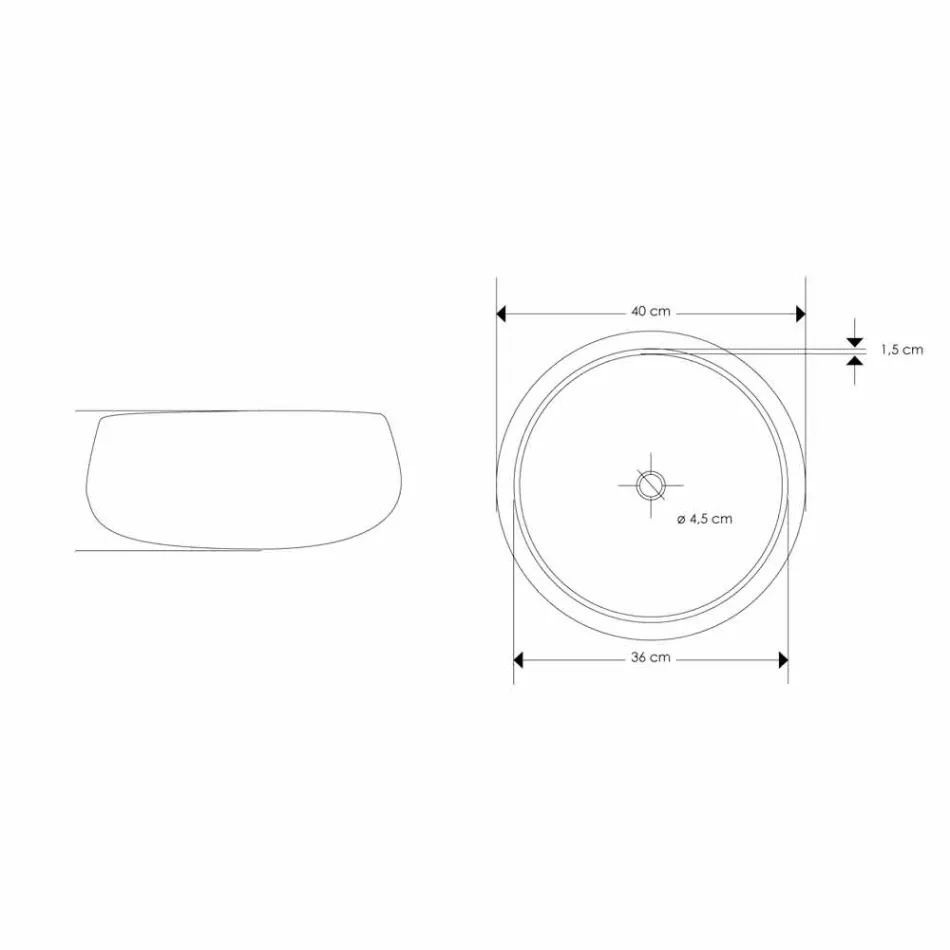 Lavabo sobre encimera redondo en puro Onyx Unique Design - Ramiro viadurini