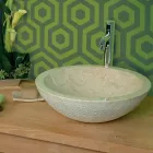 Encimera redondo Apoyo Piedra Beige Natural Fuera Raw Pai viadurini