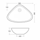 Lavabo sobre encimera en forma de cerámica blanca Made in Italy - Hamburg viadurini