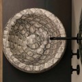 Caiman Lavabo sobre encimera redondo de cerámica realizado en Italia Diseño Elisa