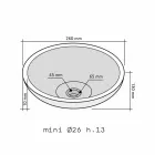 Kali lavabo redondo de basalto negro viadurini