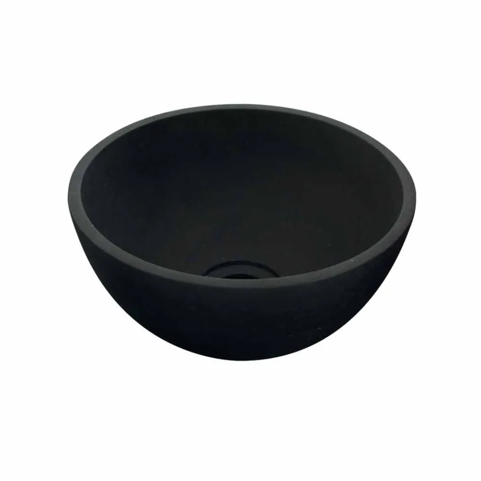 Encimera Apoyo Tondo en Negro Basalto Kali viadurini