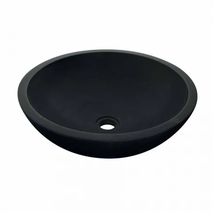 Encimera Apoyo Tondo en Negro Basalto Moyo viadurini