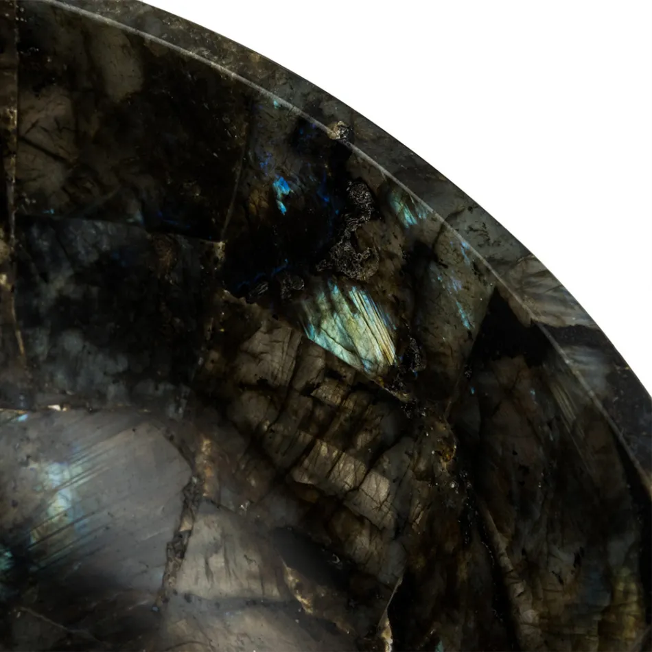 Lavabo sobrencimera redondo labradorita Peggy, pieza única viadurini