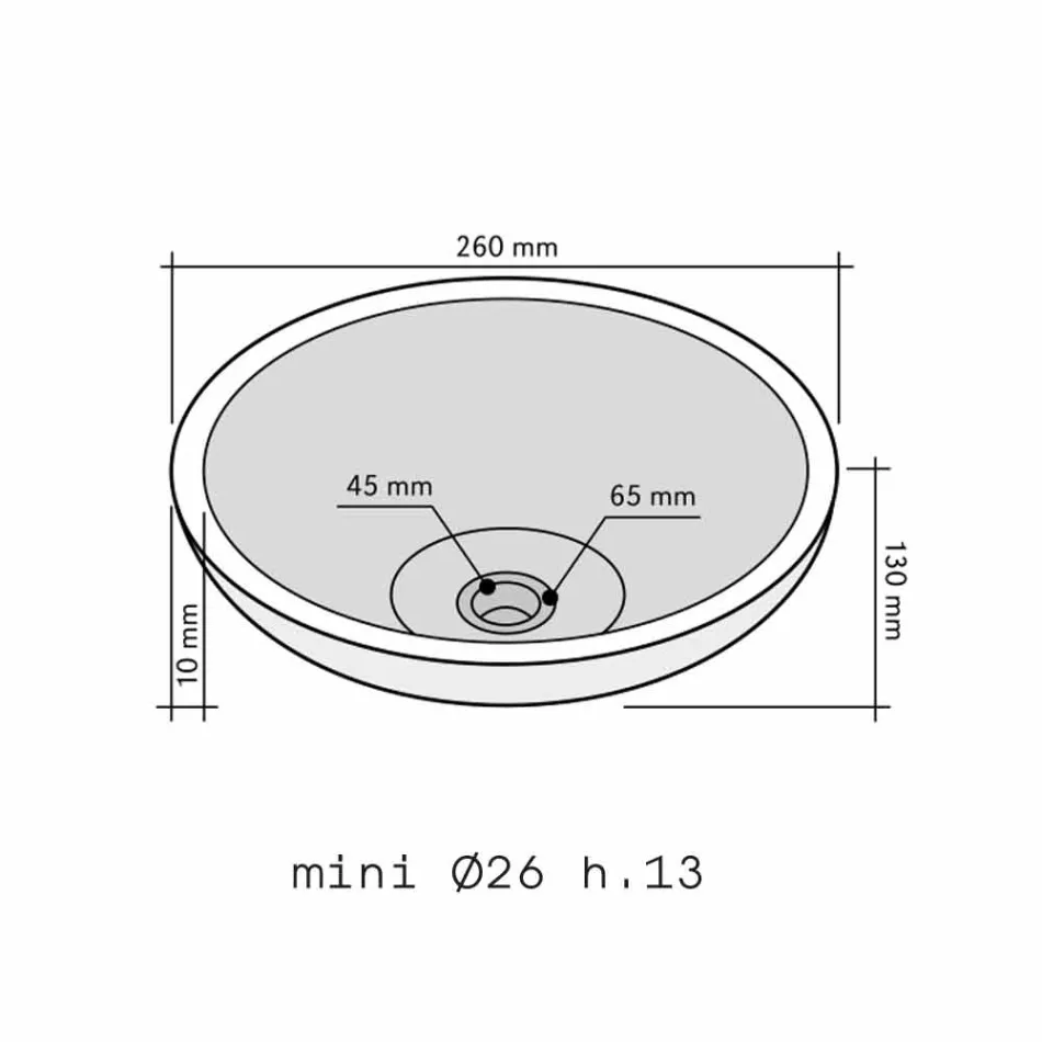 Lavabo sobre encimera redondo en ónix sula viadurini