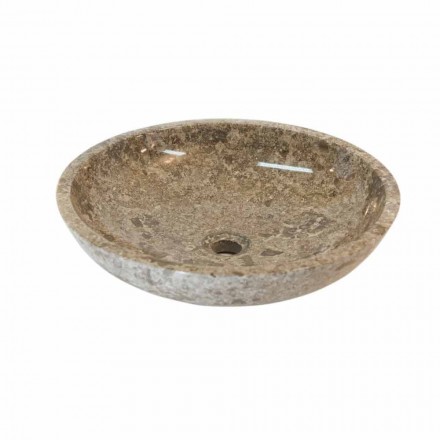 soporte circular lavabo, piedra única, natural Ziva viadurini