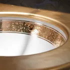 Lavabo de baño empotrado en arcilla refractaria fundida a mano Made in Italy - Erioli viadurini