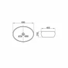 Lavabo sobre encimera ovalado de cerámica blanca Made in Italy - Bergen viadurini