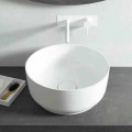 Lavabo sobre encimera redondo de Dalmine, diseño moderno, hecho en Italia