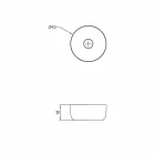 Lavabo redondo de diseño moderno independiente hecho Italia Dalmine viadurini