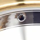 Lavabo empotrado de arcilla barroca hecho a mano en Italia, Egeo viadurini