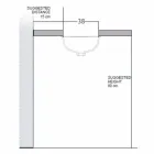 Lavabo empotrado de arcilla barroca hecho a mano en Italia, Egeo viadurini