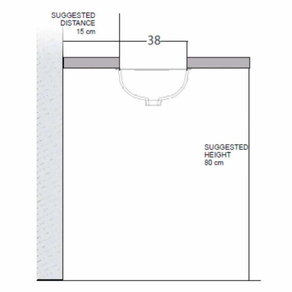 Lavabo empotrado de arcilla barroca hecho a mano en Italia, Egeo viadurini