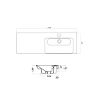 Lavabo encastrable y a derechas en cerámica Maida viadurini