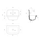 pared Lavabo en blanco diseño rectangular de cerámica Davis viadurini