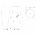 Lavabo columna moderno de pie en mármol blanco - Merlo viadurini