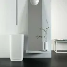 Lavabo de pie independiente autoportante circular hecho en el diseño de Italia, Lallio viadurini