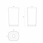 Lavabo de pie independiente autoportante circular hecho en el diseño de Italia, Lallio viadurini