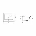 Encimera de cerámica moderna Satri y lavabo empotrado viadurini