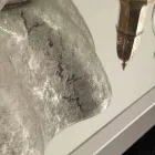 Lavabo sobre encimera de cerámica blanca plateada realizado en Italia Cubo viadurini