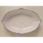 Lavabo sobre encimera de cerámica de diseño, realizado en Italia Oscar viadurini