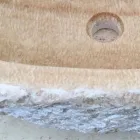 Lavabo sobre encimera de diseño para baño Laia en piedra natural viadurini