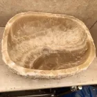 Lavabo sobre encimera de piedra natural pieza única Laia viadurini