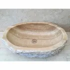Lavabo sobre encimera de diseño para baño Laia en piedra natural viadurini