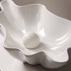 Lavabo de encimera de cerámica de diseño moderno fabricado en Italia Rayan viadurini