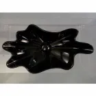 Lavabo de cerámica negro de encimera de diseño moderno fabricado en Italia Rayan viadurini