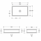 Lavabo sobre encimera de cerámica de diseño moderno hecho en Italia Debora viadurini