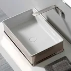 Lavabo sobre encimera de cerámica de diseño moderno hecho en Italia Debora viadurini