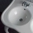 Consola doble o lavabo de pared en cerámica moderna de Avise viadurini
