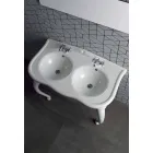 Consola doble o lavabo de pared en cerámica moderna de Avise viadurini