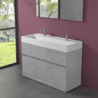 Lavabo doble con mueble de suelo de diseño moderno en laminado - Pompei viadurini