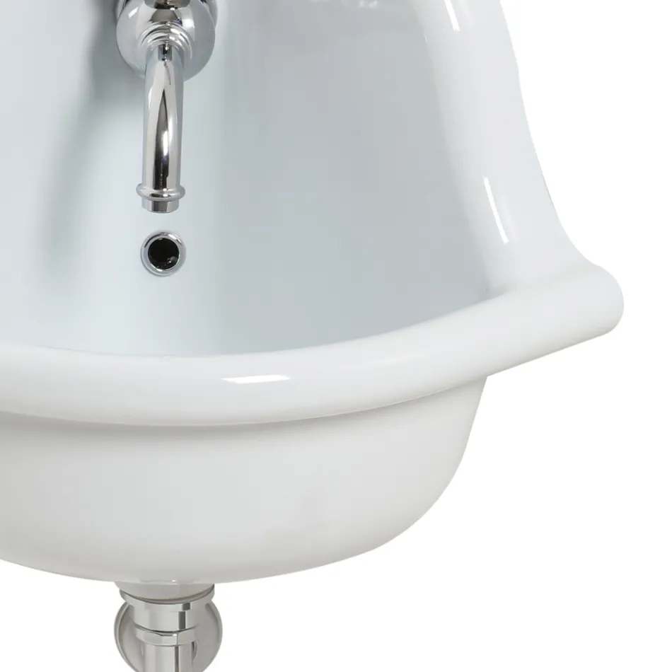 Lavabo de esquina independiente de cerámica de color moderno 42 cm - Angelino viadurini